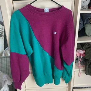 Champion Cut and Sew Vintage Sweatshirt Hoodie Reverse Weave